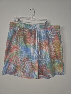 CSG brand tropical watercolor print swim trunks Sz 3XL